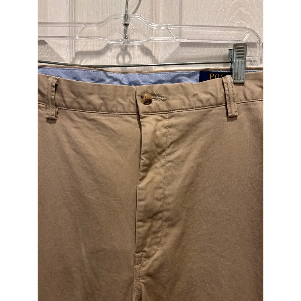 Polo Ralph Lauren Mens Stretch Classic Fit Chino‎ Pants Khaki Tan 40 Tall 40T/34